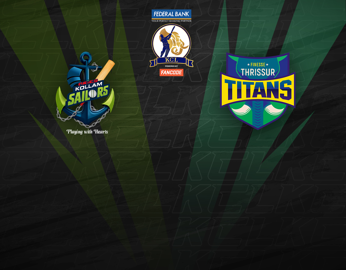 Match 6 of kerala cricket league t20 2024: aries kollam sailors vs thrissur titans banner