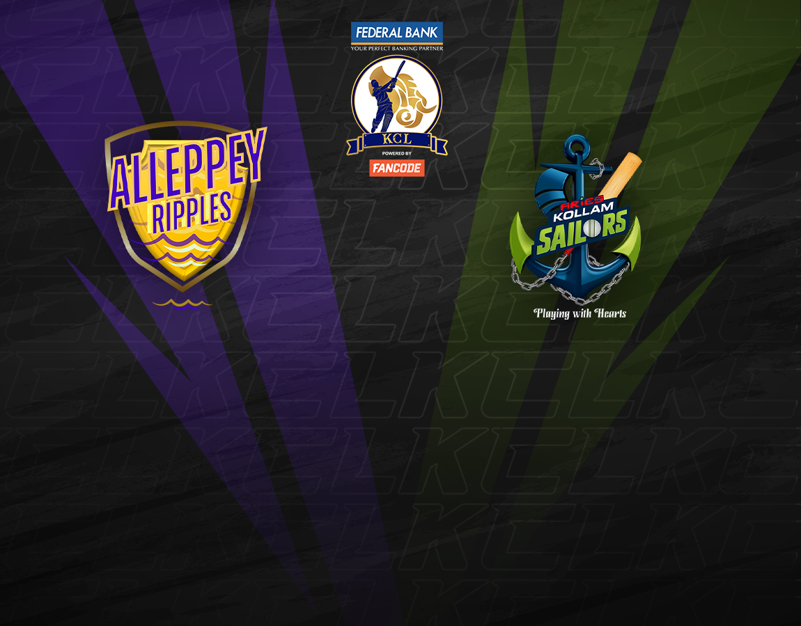 Match 9 of kerala cricket league t20 2024: alleppey ripples vs aries kollam sailors banner